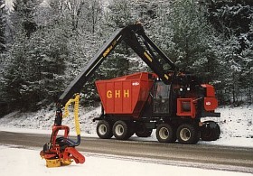 Erster Hackschnitzelharvester